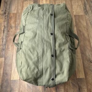 Vintage Vietnam War Era Aviator Kit Bag Canvas Military Green